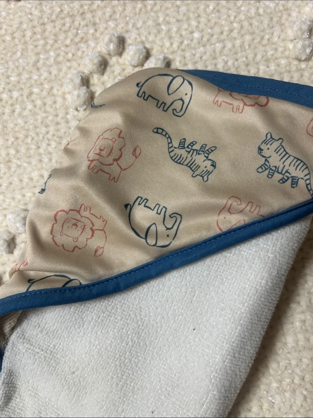 Baby Bath Towel Animal Safari Print